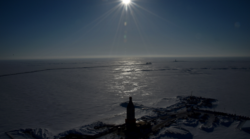 The Kara Sea shore line on the Yamal Peninsula in the Arctic Circle. The nuclear powered icebreaker “Yamal” recently travelled the Russian Arctic to conduct research operations, especially in Rosneft's license areas of the Kara Sea. (Kirill Kudryavtsev/AFP/Getty Images)