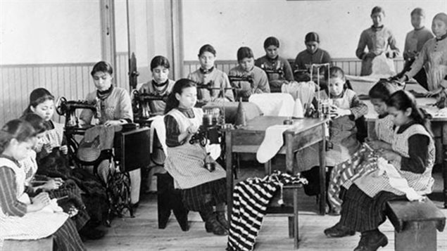 Students at a residential school in Fort Resolution in Canada's Northwest Territories. (Library and Archives Canada/From a story by Radio-Canada.ca)