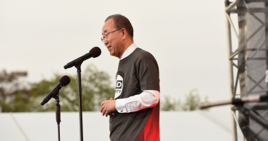 UN Secretary General Ban Ki-Moon onstage during Global Citizen 2015 Earth Day on April 18 in Washington, DC. (Noam Galai/Getty Images for Global Citizen)