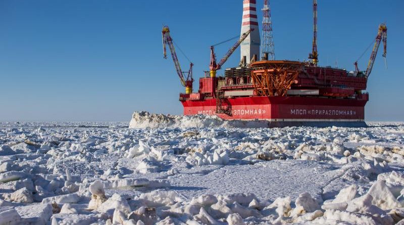 The Prirazlomnoye field is currently the only field on the Russian Arctic Shelf under development. (Gazprom Neft)