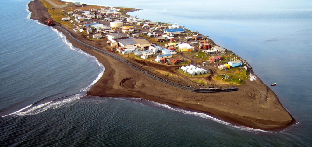 The village of Kivalina, Alaska. Will this be on of the stops on President Barack Obama's upcoming Arctic trip? (Northwest Arctic Borough via The Anchorage Daily News/AP)