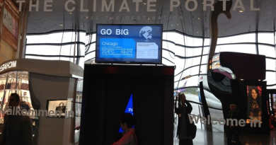 The Climate Portal at Stockholm's Arlanda Airport. (Dave Russell/Radio Sweden)