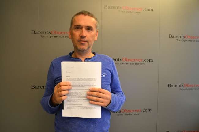 ”I have done exactly what is an editor’s duty; standing up for our editorial freedom”, Thomas Nilsen says. Today, he was kicked out of BarentsObserver with immediate effect. (Atle Staalesen/Barents Observer)