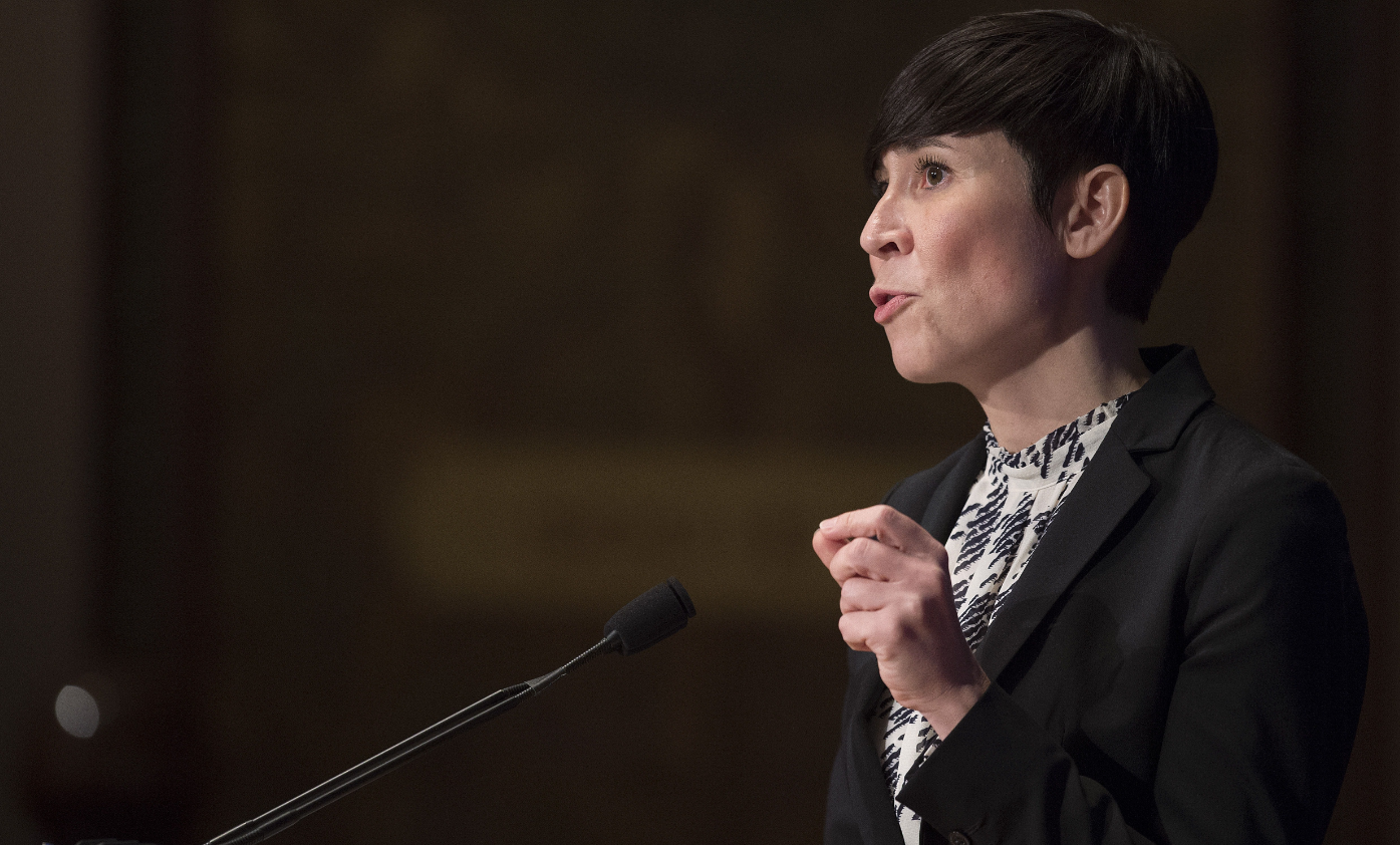 Norway's new F-35s, which will be based just south of the Arctic Circle, are key to strengthening the country's military capabilities, says Norwegian defense minister Ine Eriksen Soreide (pictured above during a speech at Georgetown University in Washington, DC in 2014. (Jim Watson/AFP/Getty Images)
