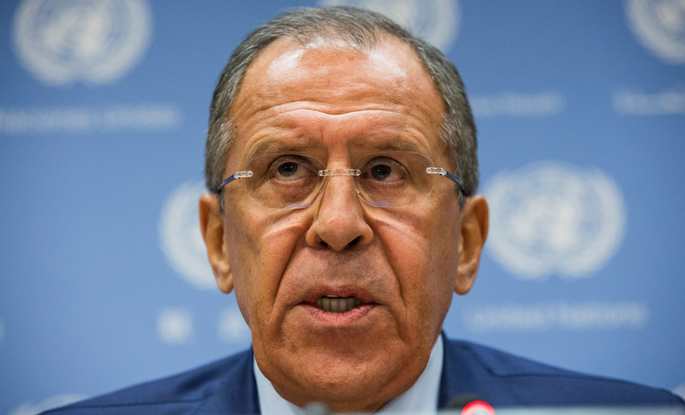 Russian Foreign Affairs Minister Sergey Lavrov speaks at a press conference at the United Nations on October 1, 2015 in New York City. Lavrov aims for enhanced cooperation with Norway and the other Barents countries during his chairmanship period in the BEAC. (Andrew Burton/Getty Images)