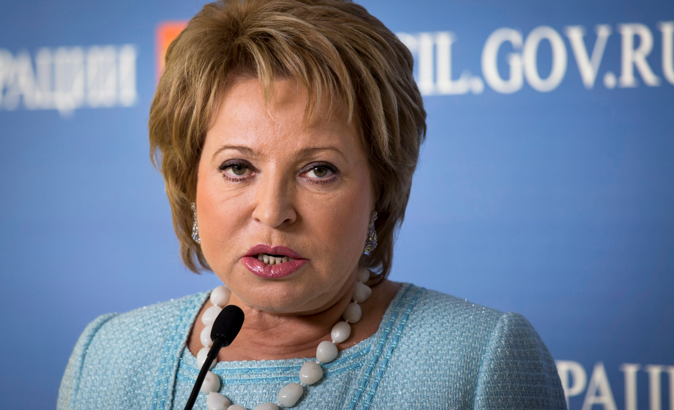 Valentina Matviyenko, chair of the upper house of the Russian Parliament, is a target of EU sanctions. But she was accidentally invited to this week's Barents conference in Helsinki. ( Alexander Zemlianichenko/AP)