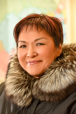 “Polar bears aren’t the spokespeople for climate change in the Arctic, it’s the Peoples of the Arctic,” Okalik Eegeesiak, Chair of the Inuit Circumpolar Council (ICC). “So stop using polar bears and seals as the emotional icon and use Inuit as fact-based traditional knowledge holders.” (Courtesy ICC)