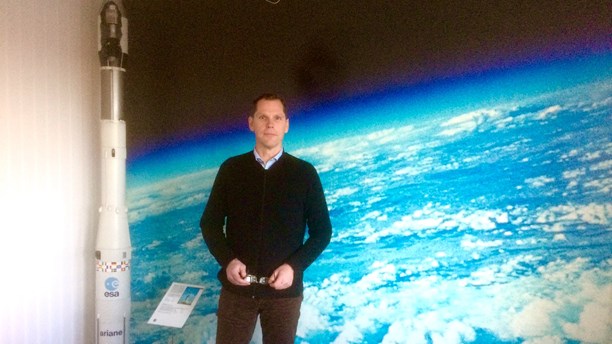 Christer Nilsson at the Swedish National Space Board. (Ryan Tebo/Sveriges Radio)