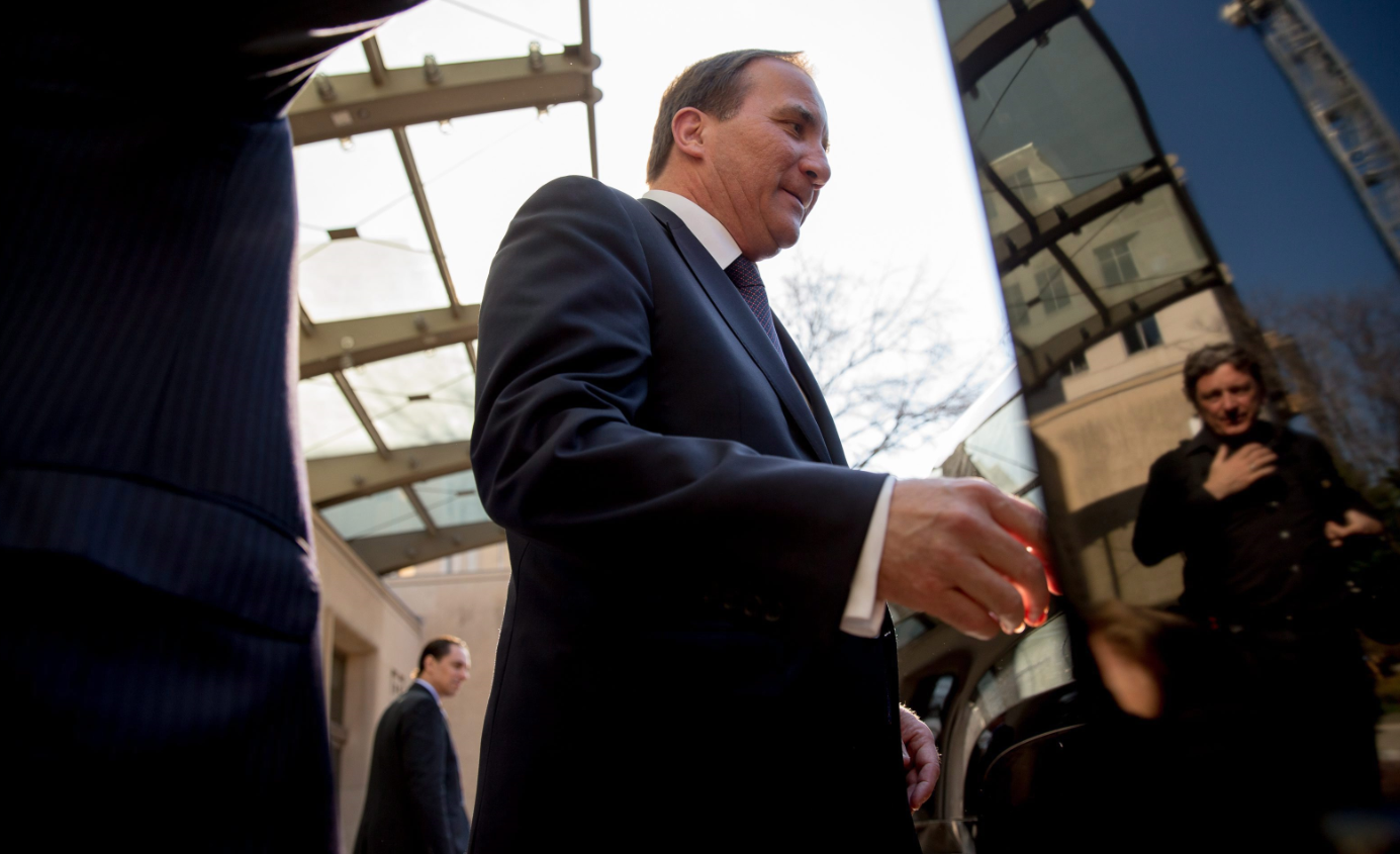 Sweden Prime Minister Stefan Löfven (pictured above in Washington in March 2015) told the UN climate change conference that it's up to richer nations to lead the way and show solidarity. (AP Photo/Andrew Harnik)