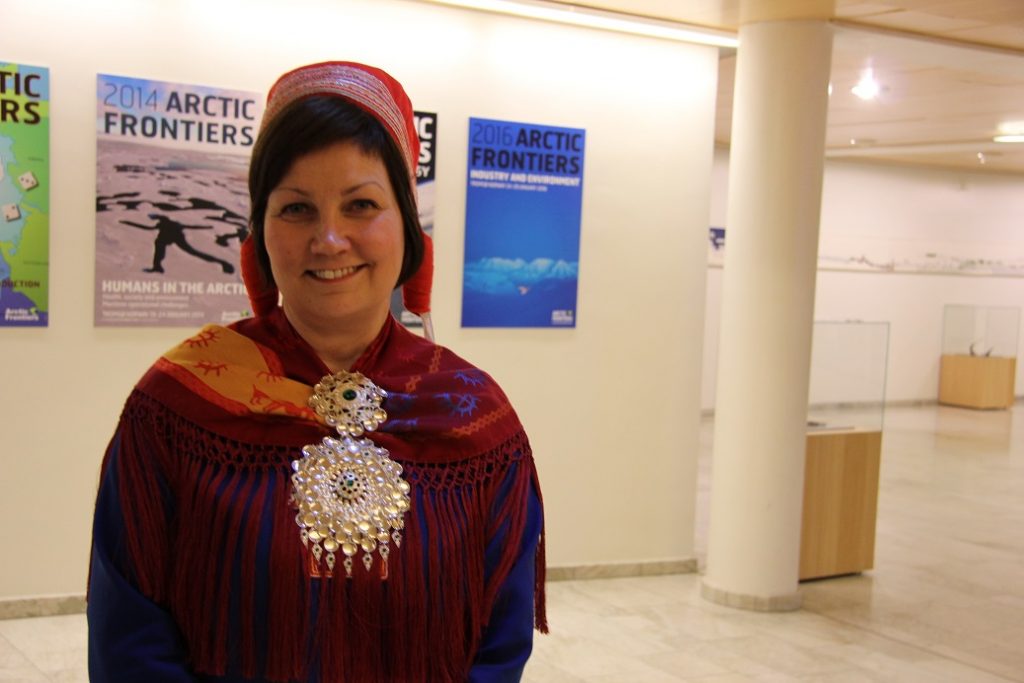 Foreign ministers and politicians at Arctic Frontiers stressed the importance of respecting indigenous people in the North on Monday, but Aili Keskitalo, president of the Sami Parliament of Norway (pictured above) told Eye on the Arctic that they needed to 'walk the walk' and not just 'talk the talk.' (Eilis Quinn/Eye on the Arctic)