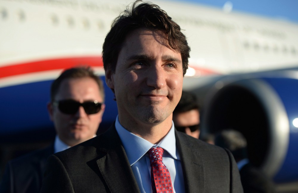 Prime Minister Justin Trudeau arrives in Antalya, Turkey, on Saturday, Nov. 14, 2015, to take part in the G20 Summit. Sean Kilpatrick/THE CANADIAN PRESS