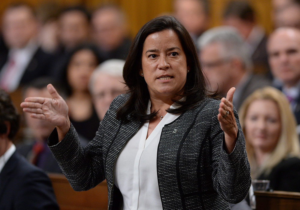 Minister of Justice and Attorney General of Canada Jody Wilson-Raybould responds to a question during question period in the House of Commons on Parliament Hill in Ottawa on Monday, Feb. 22, 2016. THE CANADIAN PRESS/Sean Kilpatrick