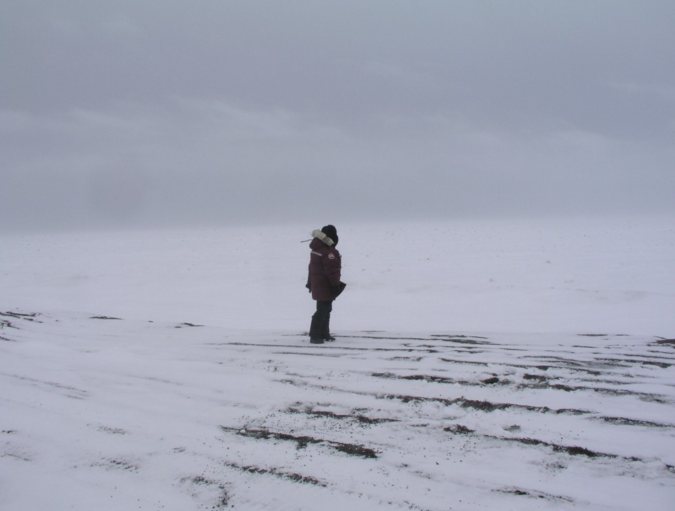Visit to the site of a lost Inupiat village at Point Barrow, 2008. (Irene Quaile)