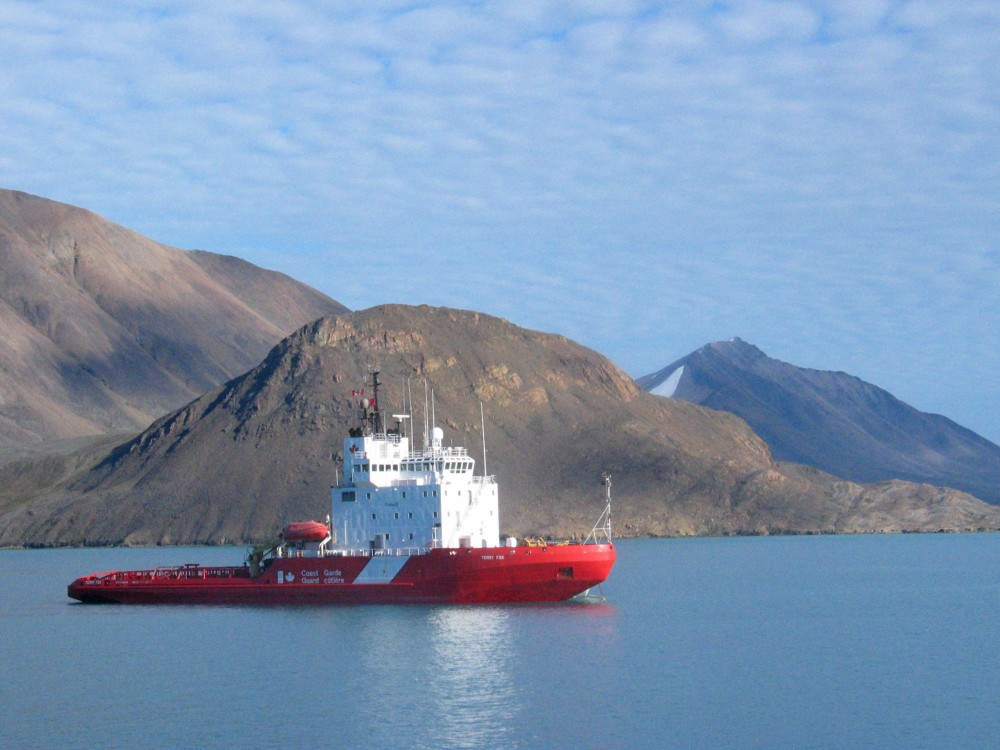 The Coast Guard icebreaker Terry Fox sits in the waters of Lancaster Sound, Nunavut at the eastern gates of the Northwest Passage in August 2006. Bob Weber/THE CANADIAN PRESS