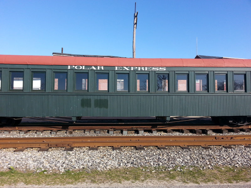 Or you could take this Polar Express train stationed in Portland, Maine to the Arctic.