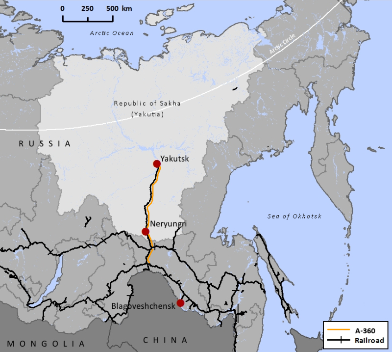 yakutsk_neryungri_map