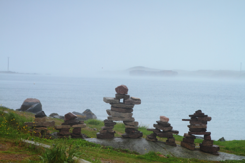 Inukshuks in the Inuit self-governing region of Nunatsiavut. A website launched this month wants to help create a conversation spot for communities on the research being done in the region. (iStock)