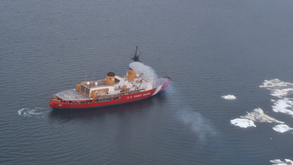 The Coast Guard Cutter Polar Star transits near the beginning of the ice edge in the Chukchi Sea north of Wainwright, Alaska, Tuesday, July 16, 2013. (Petty Officer 1st Class Sara Mooers/U.S. Coast Guard)