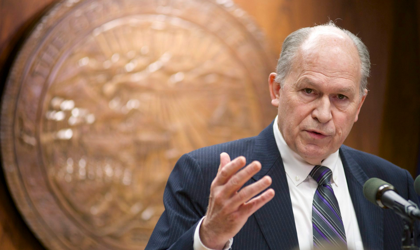 Alaska Governor Bill Walker (pictured above in 2015) has challenged criticism that the proposed state takeover of a major gas-line project was a sudden, ill-considered response to suggestions by producers that they may not stick with the project. (Michael Penn/The Juneau Empire/AP)