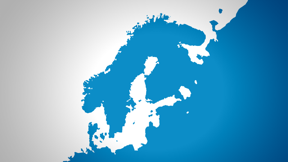 The upper part of the Gulf of Bothnia. Melting continental glaciers can already be seen in the Kvarken Archipelago between Finland and Sweden. (Yle Uutisgrafiikka)