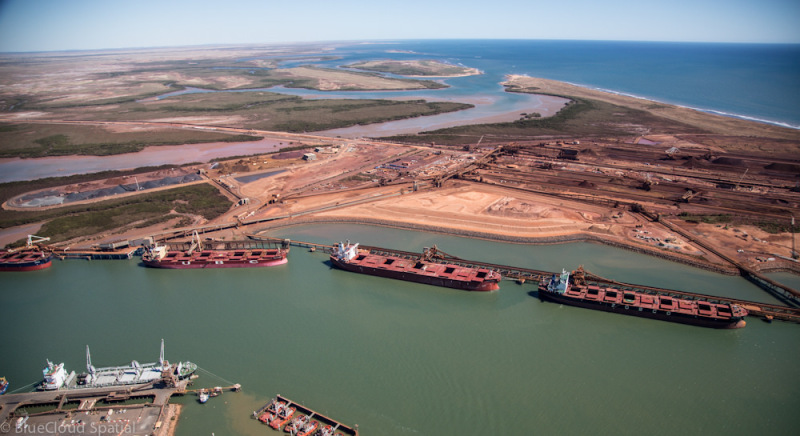 Port Hedland, one of the hubs of the Pilbara, Western Australia’s iron ore mining region. ( J. Thomas Macmurray/Flickr) (Creative Commons 2.0 License).