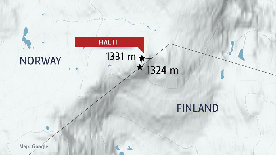 Finland’s highest point could soon be a little bit higher if a proposal for Norway to give a mountain peak to its neighbour is approved by the Prime Minister, Erna Solberg. (Yle Uutisgrafiikka)