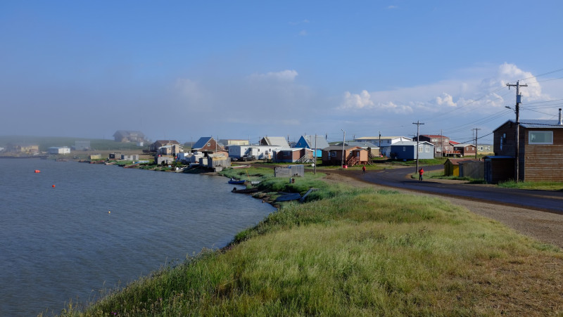 Tuktoyaktuk, Northwest Territories, Canada, on the shores of the Arctic Ocean. (Mia Bennett)