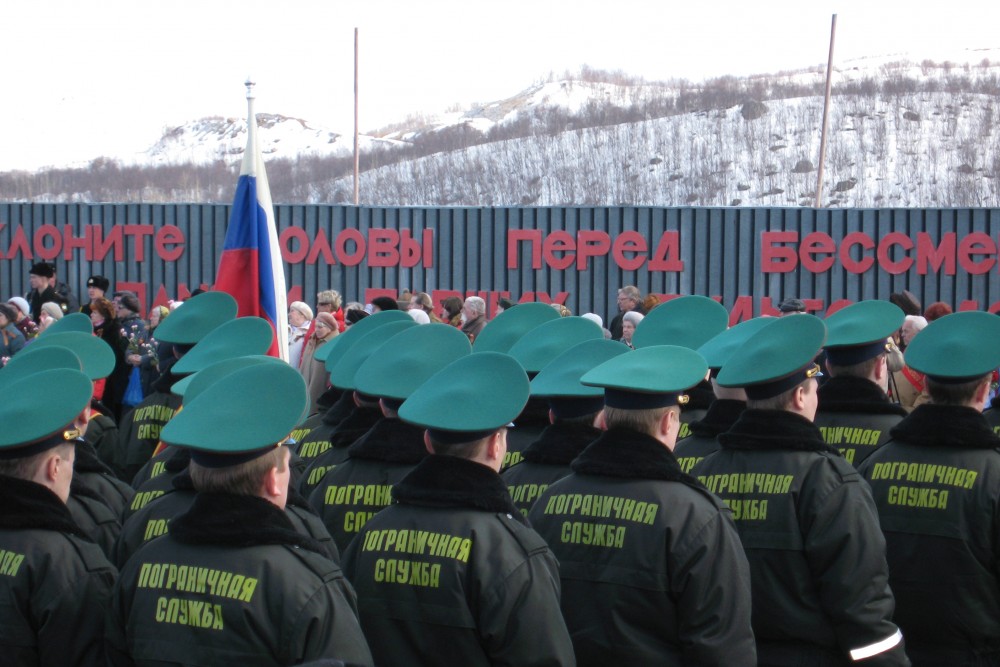 Russian FSB border guards. (Thomas Nilsen)