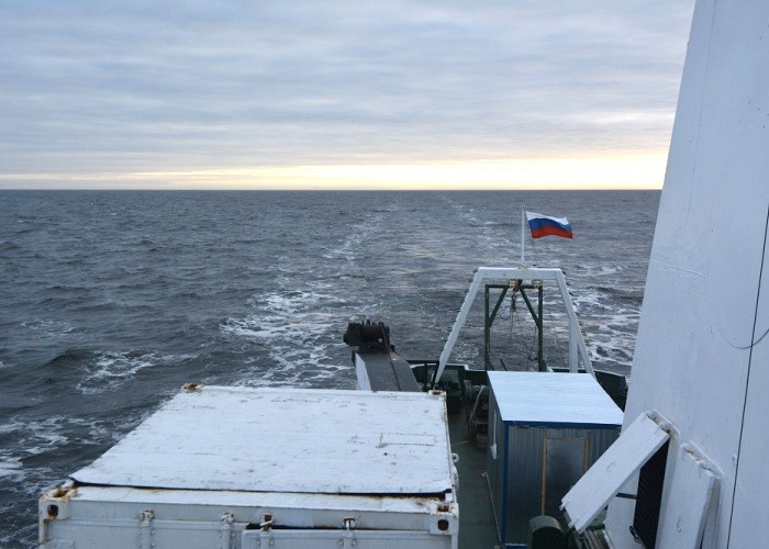 No ice in the Kara Sea horizon. (Thomas Nilsen/The Independent Barents Observer)