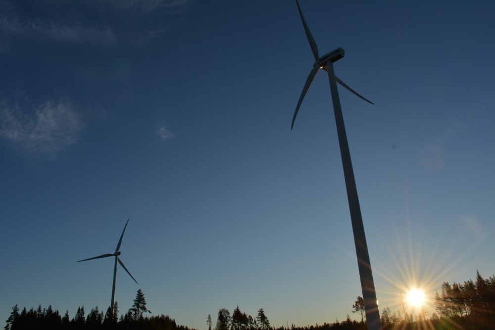 Wind power now accounts for 12 per cent of Sweden's total energy consumption. (Atle Staalesen)