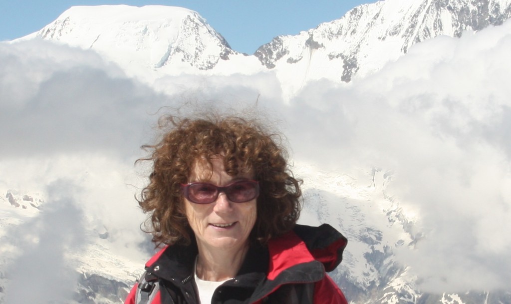 Ice just a memory? Iceblogger in her element in Switzerland. (Irene Quaile/Deutsche Welle)