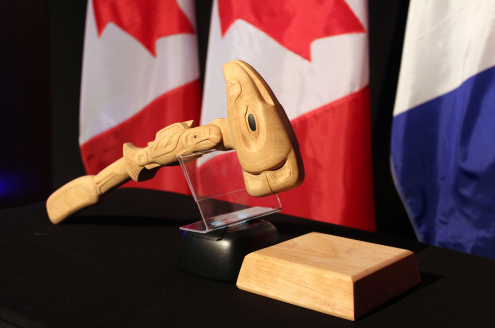 The gavel used by the Chairman of Senior Arctic Officials at Arctic Council meetings. (Linnea Nordström/Arctic Council Secretariat)