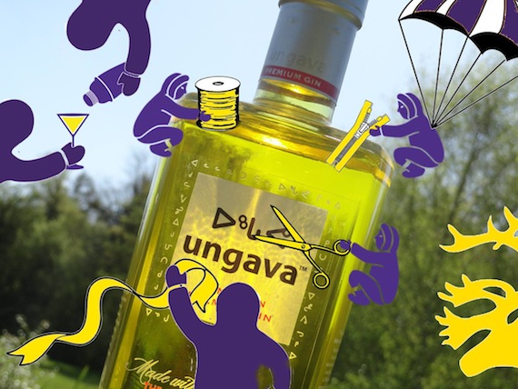 Ungava gin featured cartoon Inuit characters in this ad. The company has now deleted it from the web. (Stephen Agluvak Puskas/ Facebook)