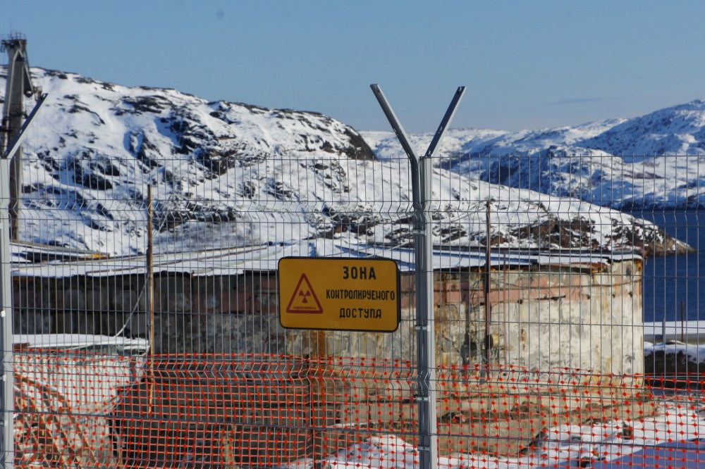 Some 22,000 spent nuclear fuel elements are stored in three old, run-down concrete tanks close to the shore of the Litsa Fjord. (Aleksandr Emelianenko / The Independent Barents Observer)