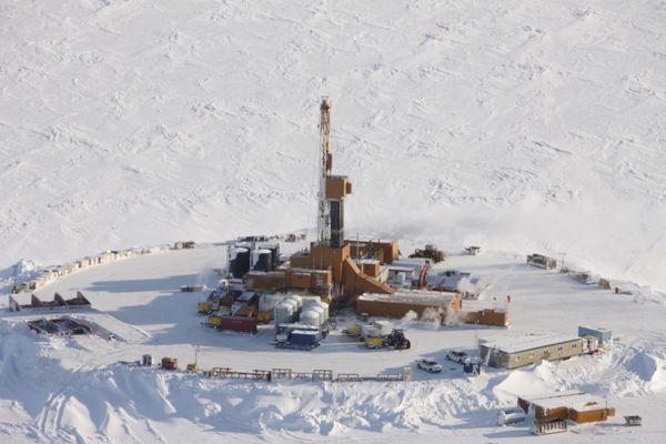 Smith Bay drilling rig in Alaska Arctic southeast of Barrow. (Caelus Energy undated handout photo)