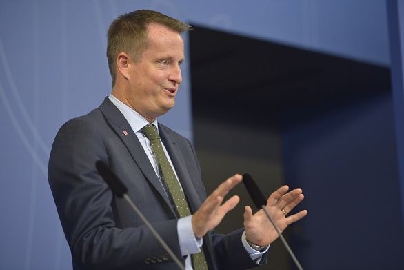 Sweden's Interior Minister Anders Ygeman addresses a press conference in Stockholm on November 11, 2015. (Henrik Montgomery /AFP/Getty Images)