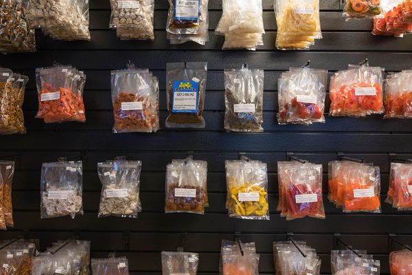 An assortment of Hawaiian sweets for sale at the Aloha Stop and Shop on Oct. 28. (Loren Holmes / Alaska Dispatch News)