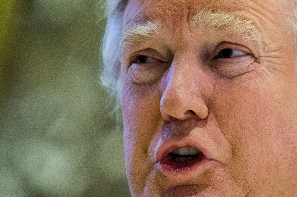 US President-elect Donald Trump speaks with the media at Trump Tower on December 6, 2016 in New York. (Eduardo Munoz Alvarez/AFP/Getty Images)