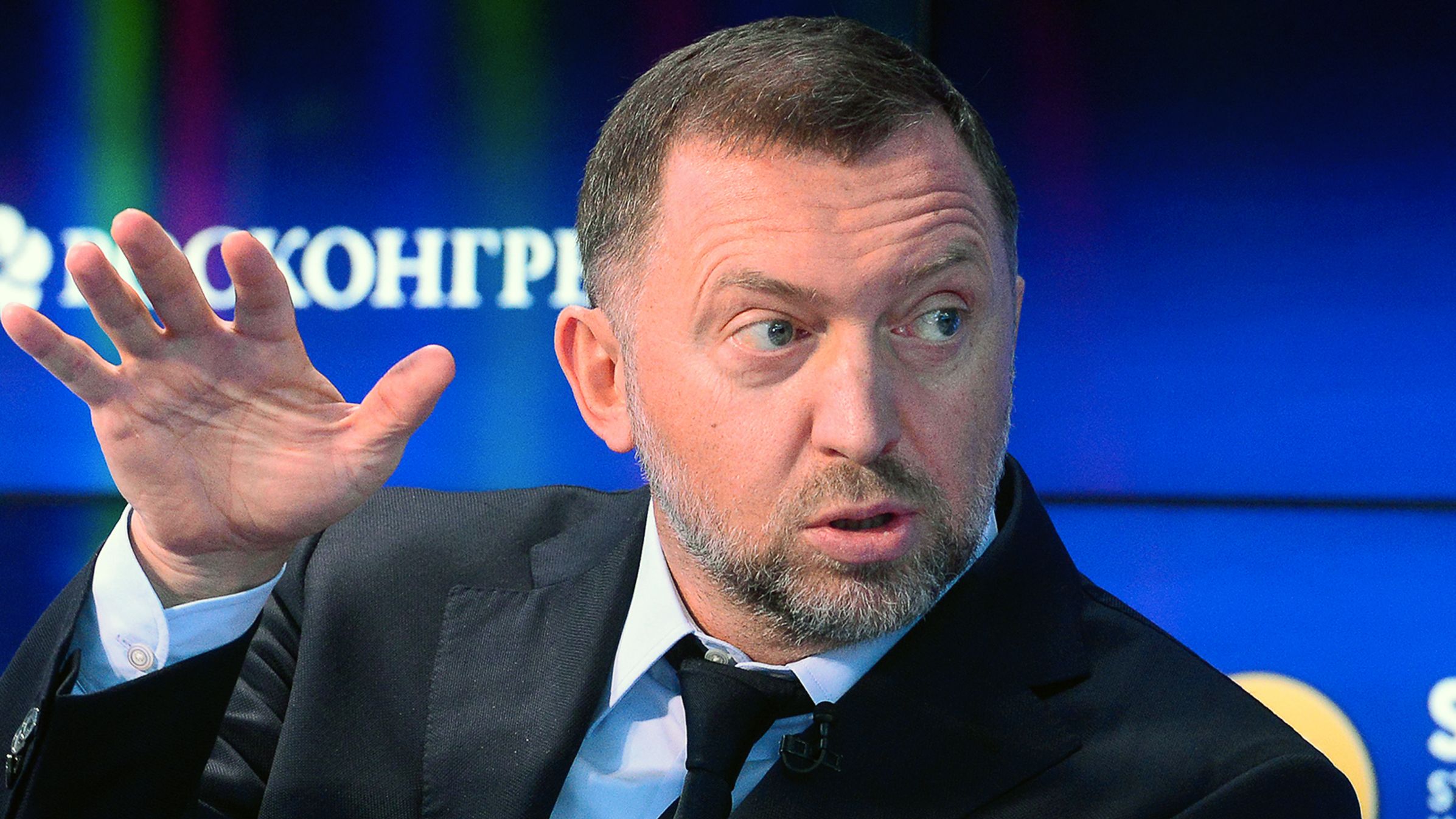 Oleg Deripaska, Russia’s 19th richest man, in 2017. (Olga Maltseva/AFP/Getty Images)