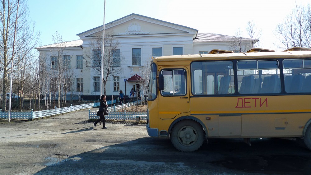 The school in Korzunova. (Thomas Nilsen/The Independent Barents Observer)