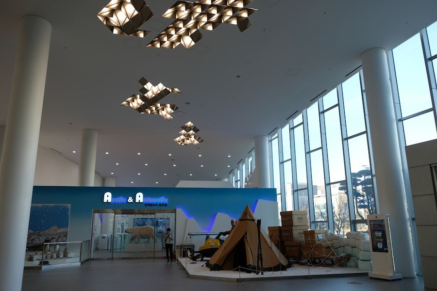 KOPRI’s Arctic and Antarctic exhibit hall. (Mia Bennett/Cryopolitics)