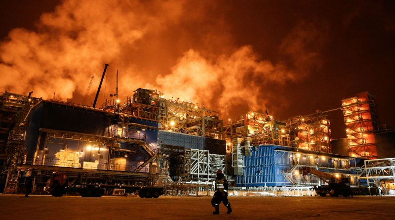 A file photo of liquefied natural gas reservoirs in the port of Sabetta on the Kara Sea shore line on the Yamal Peninsula in the Arctic circle, some 2500 km of Moscow.