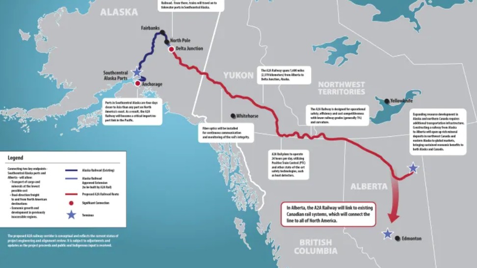 Trump to approve $22B railway between Alaska and Alberta