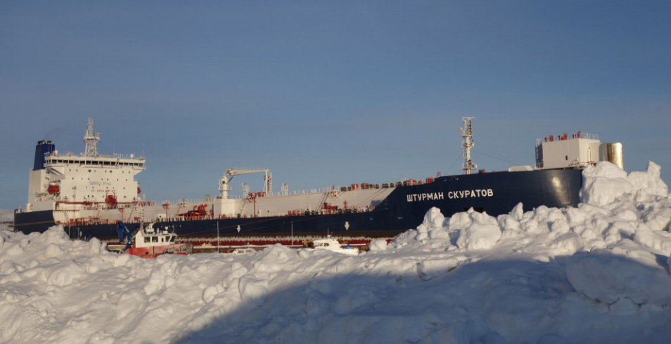 Oil tanker Shturman Skuratov is shipping Russian Arctic oil for Gazprom Neft.
