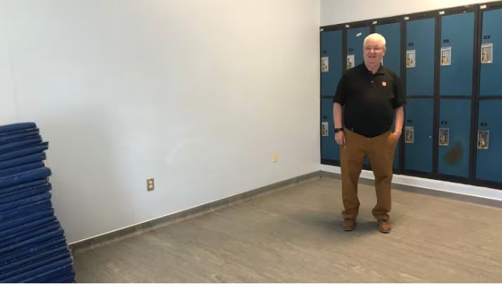 Tony Brushett, executive director of the Yellowknife Salvation Army, stands in the men's shelter in Yellowknife.