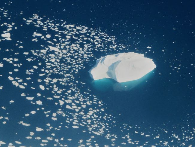 A sea ice in the ocean
