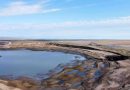 A lake on the tundra.