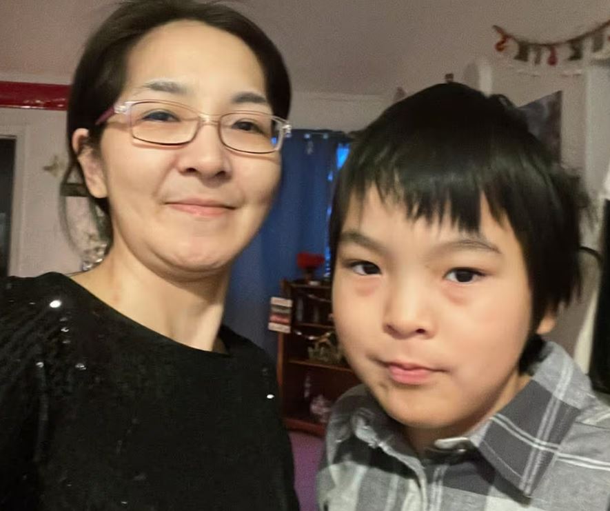 Millie Putuguq and her son Cohen Putuguq.