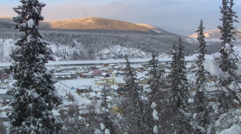 Dawson City, Yukon, in winter. (Claudiane Samson/Radio-Canada)