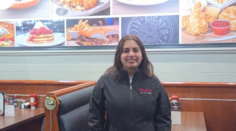 Satwant (Sweets) Kaur Dhillon, Owner of Ricky's Yellowknife stands at the restaurant